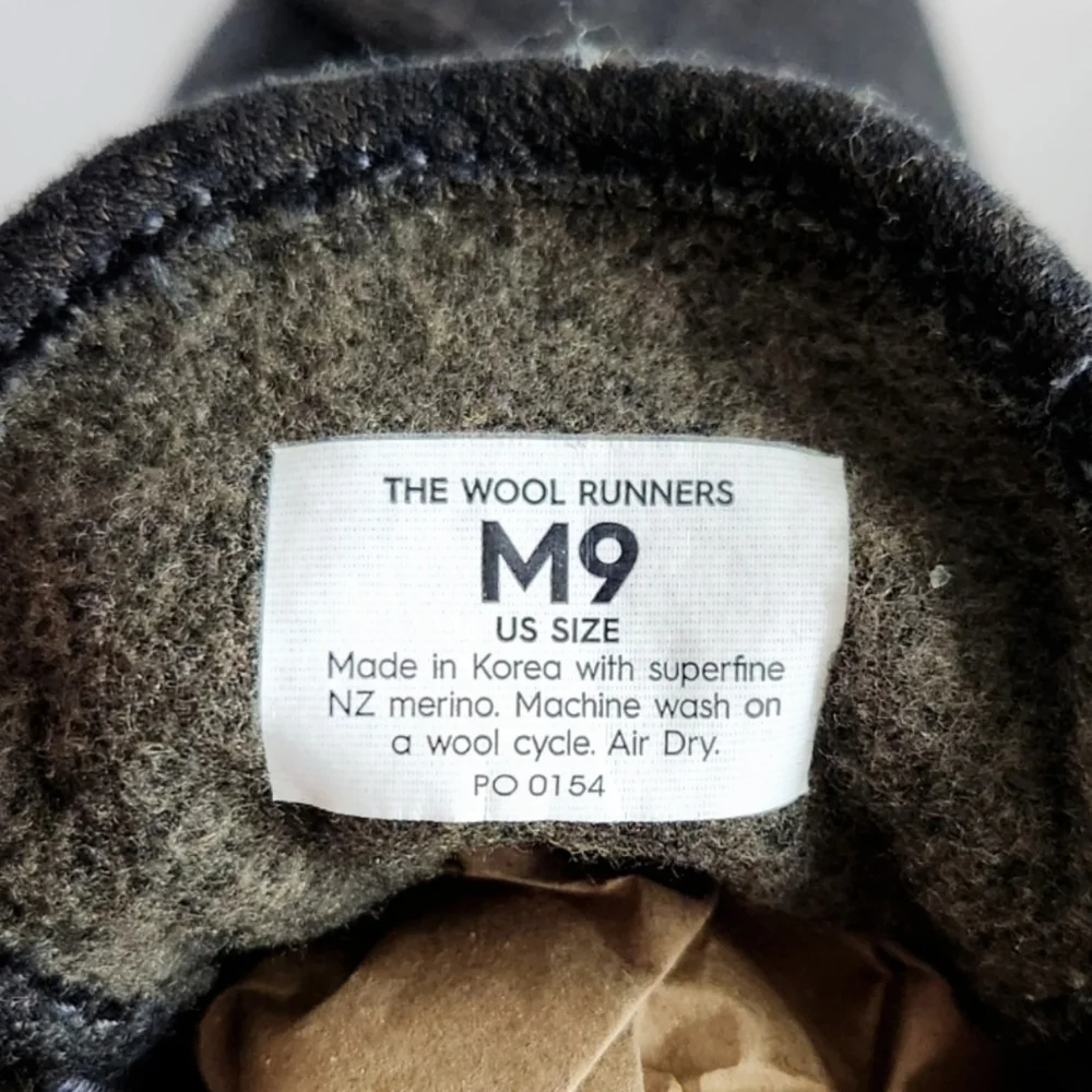 Allbirds Lace-Up Merino Wool Runners In Dark Gray, Mens Size 9